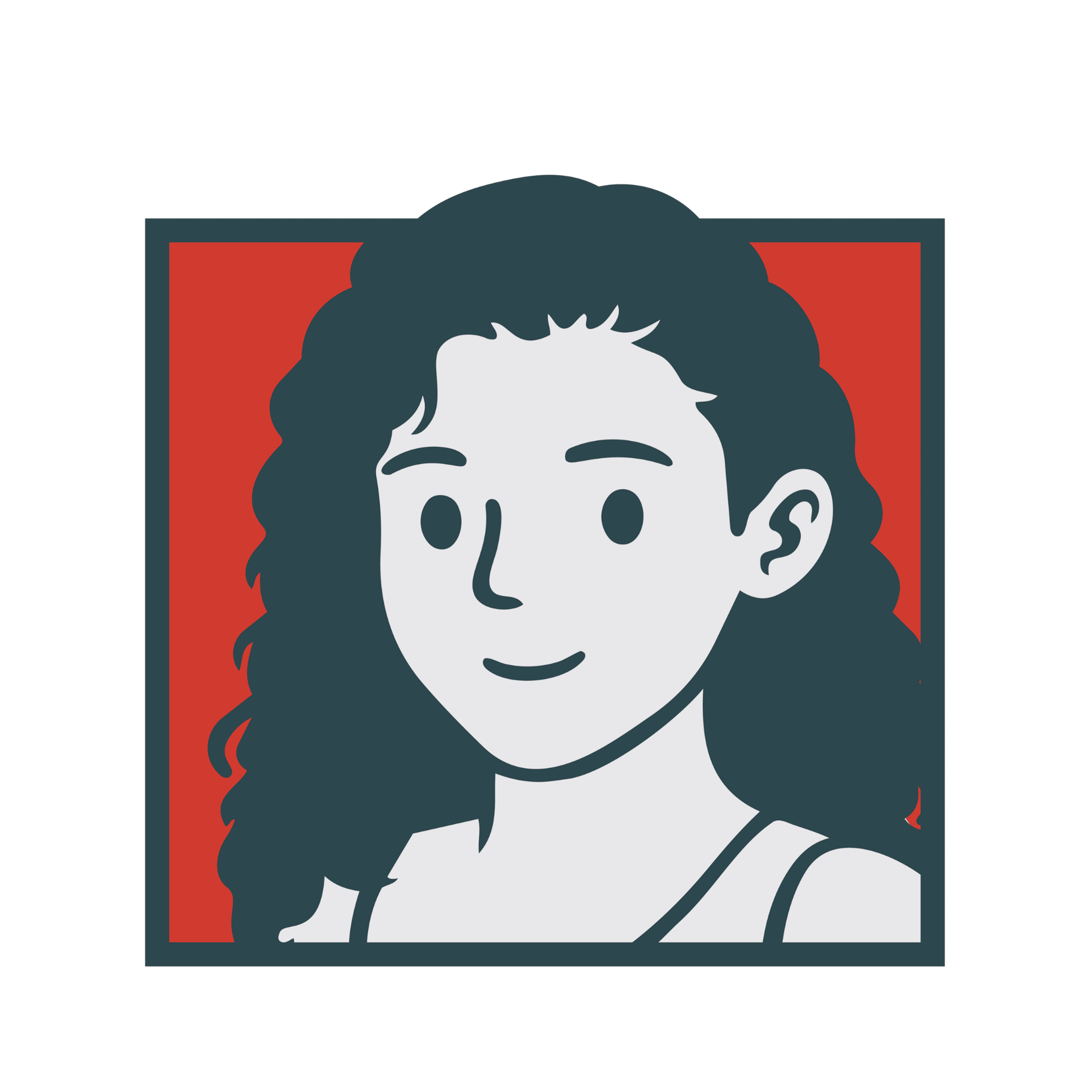 Retrato caricaturizado de la profesora